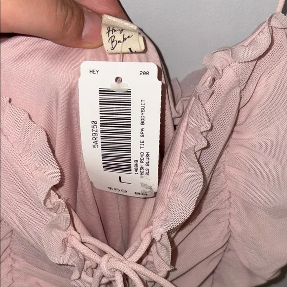 Pink Ruffled Bodysuit NWT - Picture 4 of 13